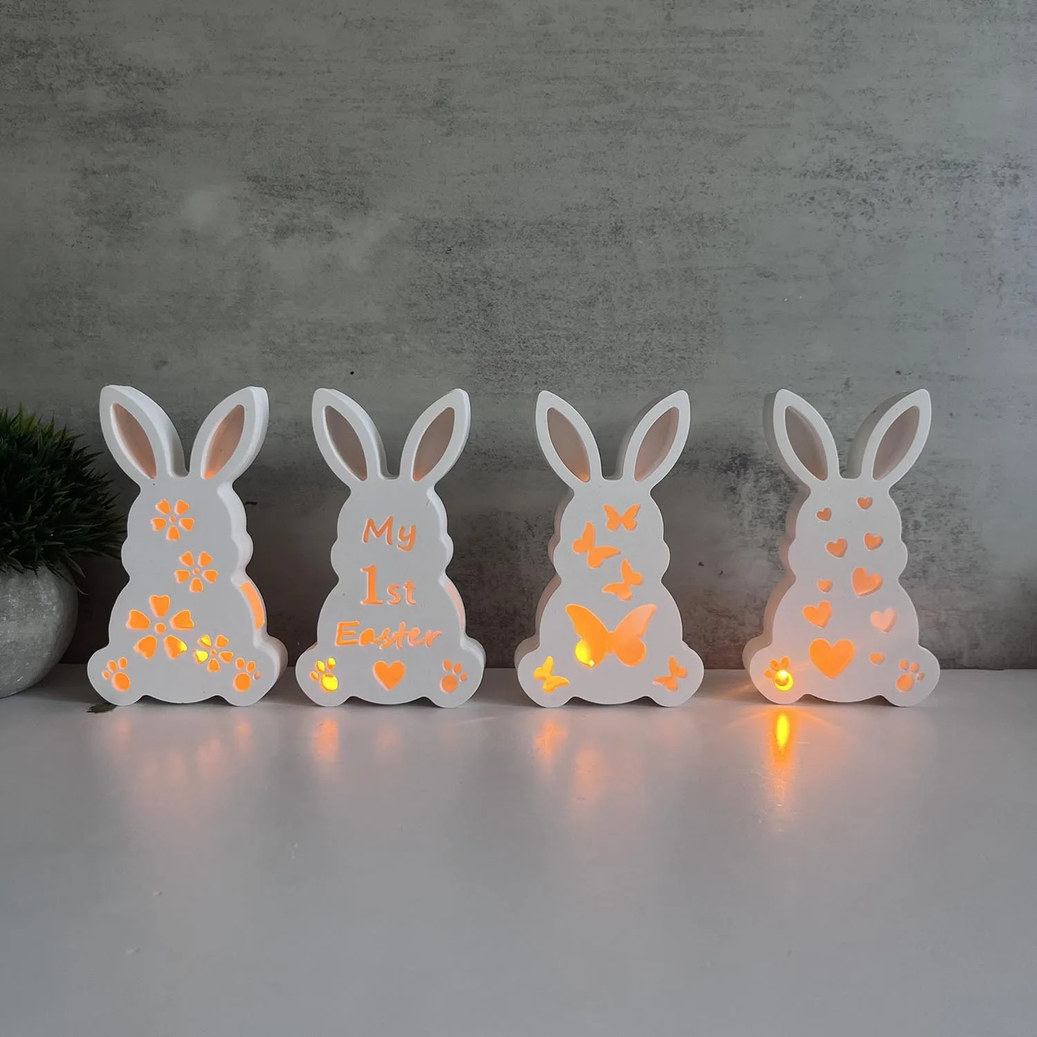 Molde De Silicona Para Fundición De Pascua, Yeso Para Conejo