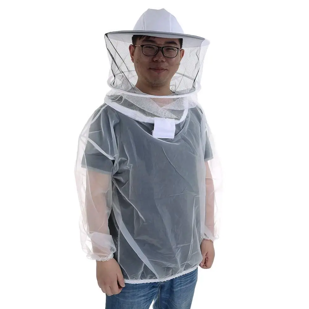 Hat Mesh Veils Smock Beekeepers Beekeeping Anti-Bee Half Body Protective Clothes Transparent Breathable Beekeeping Equipment beekeeping suit,beekeeping clothing