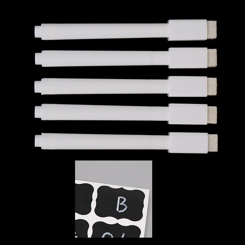 

5Pcs Erasable White Liquid Chalk Pen/Marker For Glass Windows Chalkboard