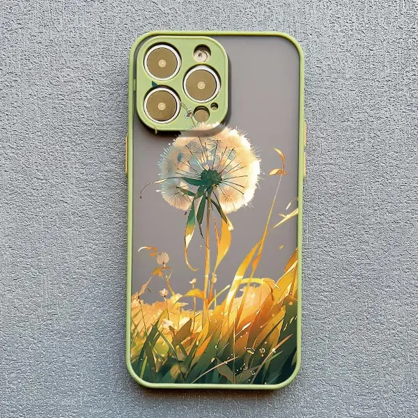 Löwenzahn-Blumen Handyhülle für iPhone 17 16 Pro Max XR XS X 15 14 11 12 13 Mini Pro Max 16 15 14 Plus Stoßfeste Rückabdeckung – Detail 12