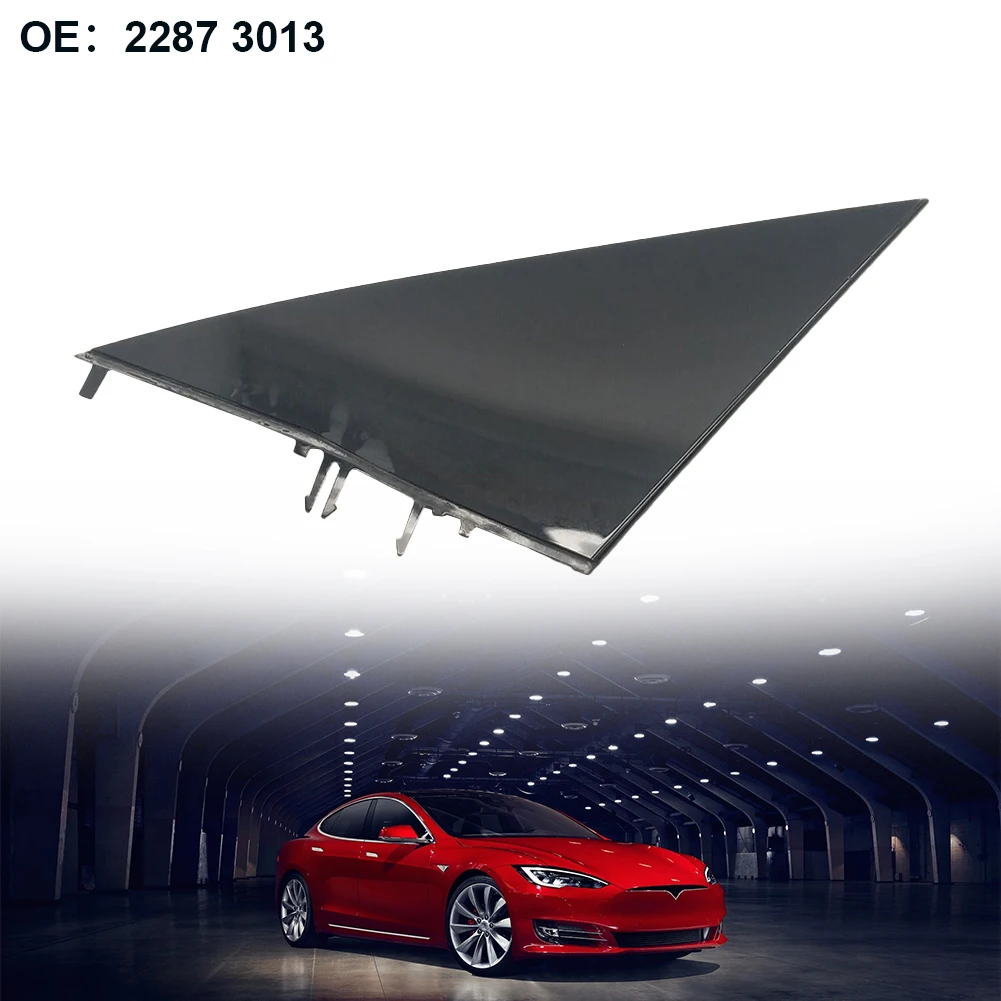 For Tesla Model 3 1pc Triangular Plate Interior Accessories 22873013 For Tesla Model 3 Gloss Black High Quality