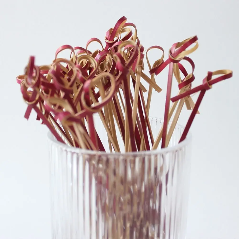Bamboo Disposable Cocktail Picks Kitchen Bar Tool