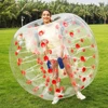 Hot Selling Adult Tpu PVC Inflatable Bumper Bubble Ball With Red Green Blue Dots Football Soccer Body Zorb Ball Suit For Outdoor 1