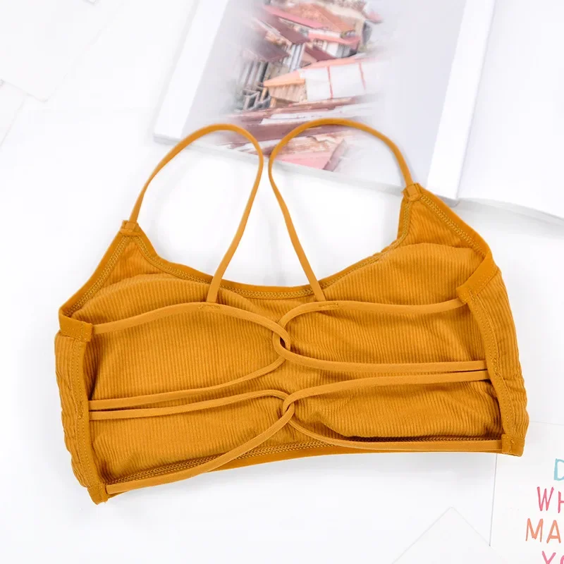 Beauty Back Yoga Bra Women Padded Sports Bra Underwear Removable Workout Bras Wireless Fitness Elastic Thin Shoulder Strap,sports bra,womens bras,sports underwear,womens lingerie,women lingerie