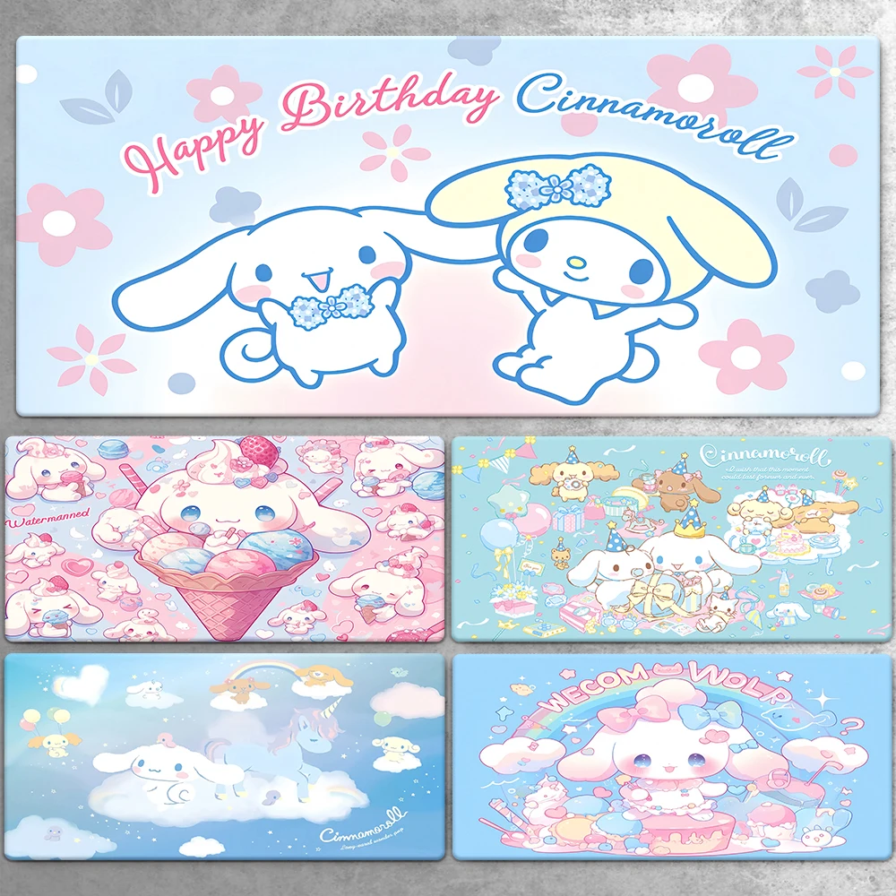 MINISO Sanrio Cinnamoroll Large Mousepad XXL Pad Keyboard Gaming Accessories Mouse Mats Game Office Computer PC Laptop Desk Mat