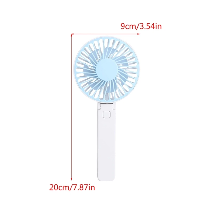 Rechargeable Handheld Foldable Fan Air Conditioners Foldable Small Pocket Fan 3 Speed for Office Outdoor Camping images - 6