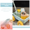 Cartoon Summer Pull Toy Seaside Toddler Children’s Toys Kids Wheelbarrow Plastic Construction Vehicles Sand Digging 3