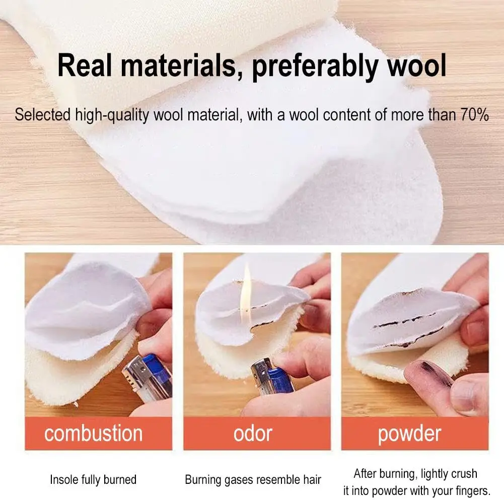 Shoe Insoles Cashmere Insoles Thick Warm Wool Insoles Soft Warm Winter Thick Bottom Wool Shoe and Boot Durable and Fluffy