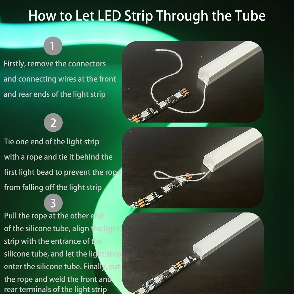 WS2812B WS2811 LED Neon Silica Gel Tube WS2813 WS2815 SK6812 5050 RGB Strip Ligh