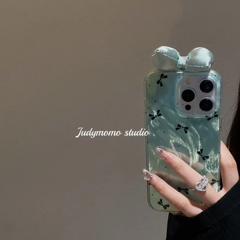 Dazzling Leopard Bowknot Cartoon Luxury Laser Hard Phone Case
