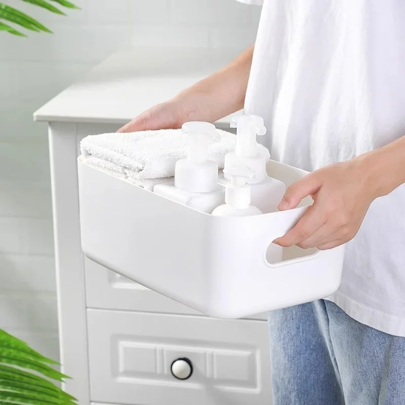 Desktop Storage Box, Cosmetics Clutter Organizer Box, Household Plastic Storage Box, Storage Box, Kitchen Storage, Bathroom 3