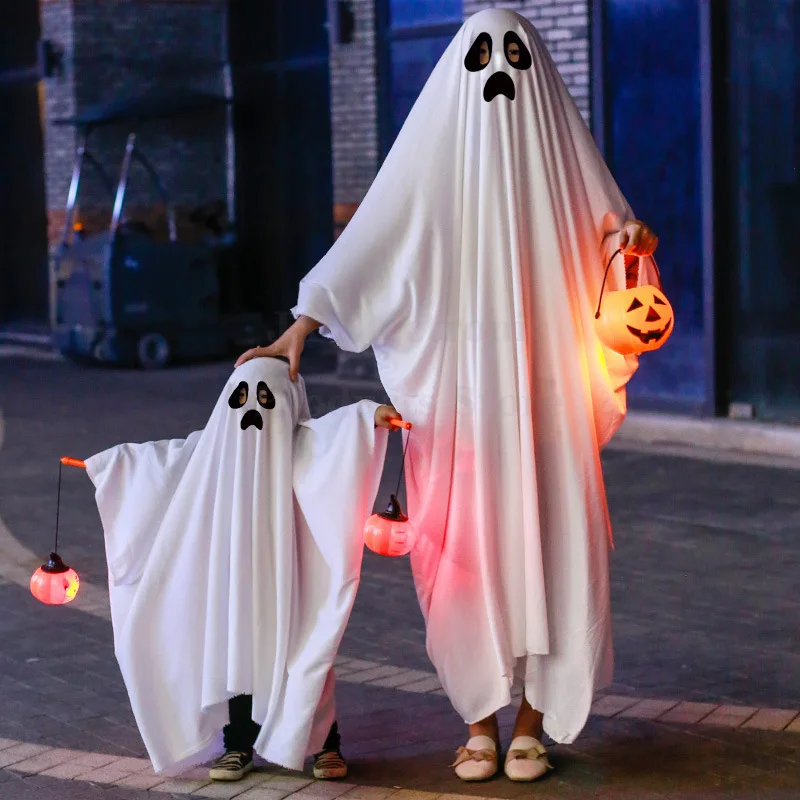 Kids Ghost Cloak Costume - Halloween Elf Cape For Dress Up & Role Play | Multiple Sizes