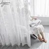 White Embroidered Sheer Voile Curtains For Bedroom Europe Tulle Window Curtain For Living Room Customized Size Home Drape Blinds 1