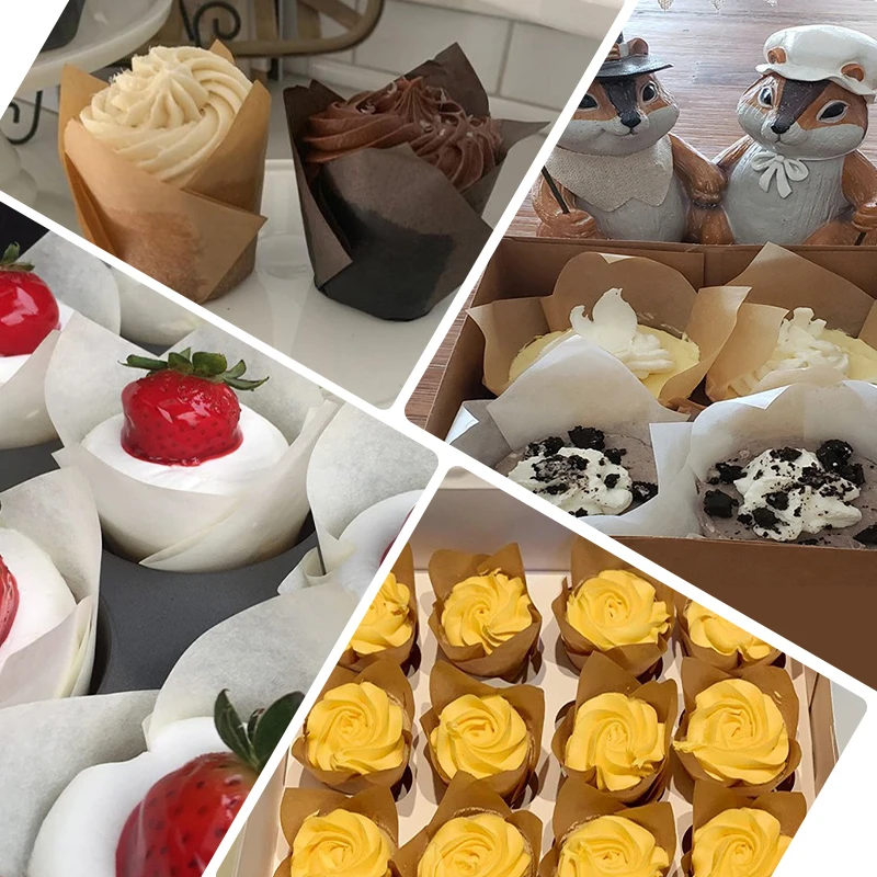 Tulp Cupcake Vormpjes Papier - Oliebestendig (50 stuks)