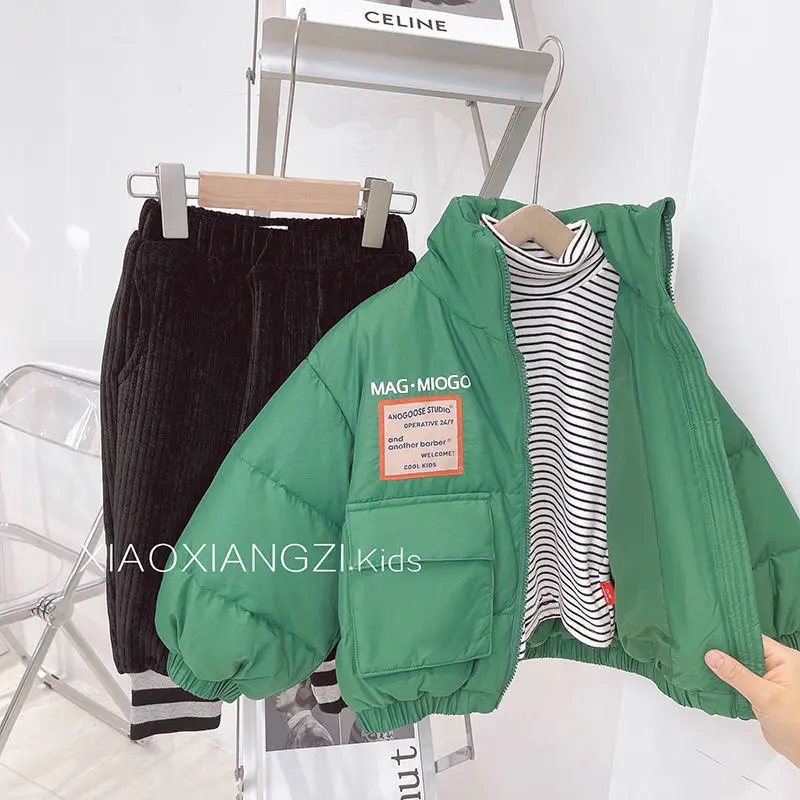 

Children's Clothing Boys' Thickened Winter Cotton Coat 2022 New Baby Girl Coat Children's Cotton-Padded Clothes Warm