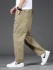 New Cargo Pants Men's Loose Straight Oversize Clothing Solid Grey Versatile Work Wear Black Joggers Cotton Casual Male Trousers 1