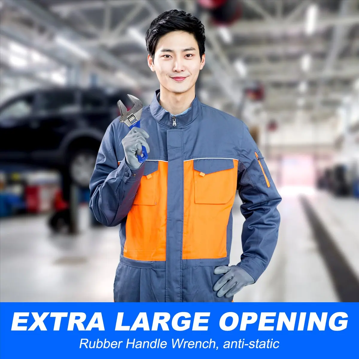 T28C 조절식 렌치 만능 스패너 욕실 렌치 가정용 대형 오픈 배관 수리 도구 8인치