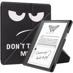 Premium 10.2-Inch PU Leather Multi-folding Ebook Cover with Stand and Pencil Holder (Big Eyes)
