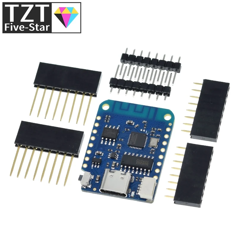 WEMOS D1 Mini V4.0.0 TYPE-C USB WIFI Интернет вещей плата на основе ESP8266 4MB MicroPython Nodemcu Arduino совместима