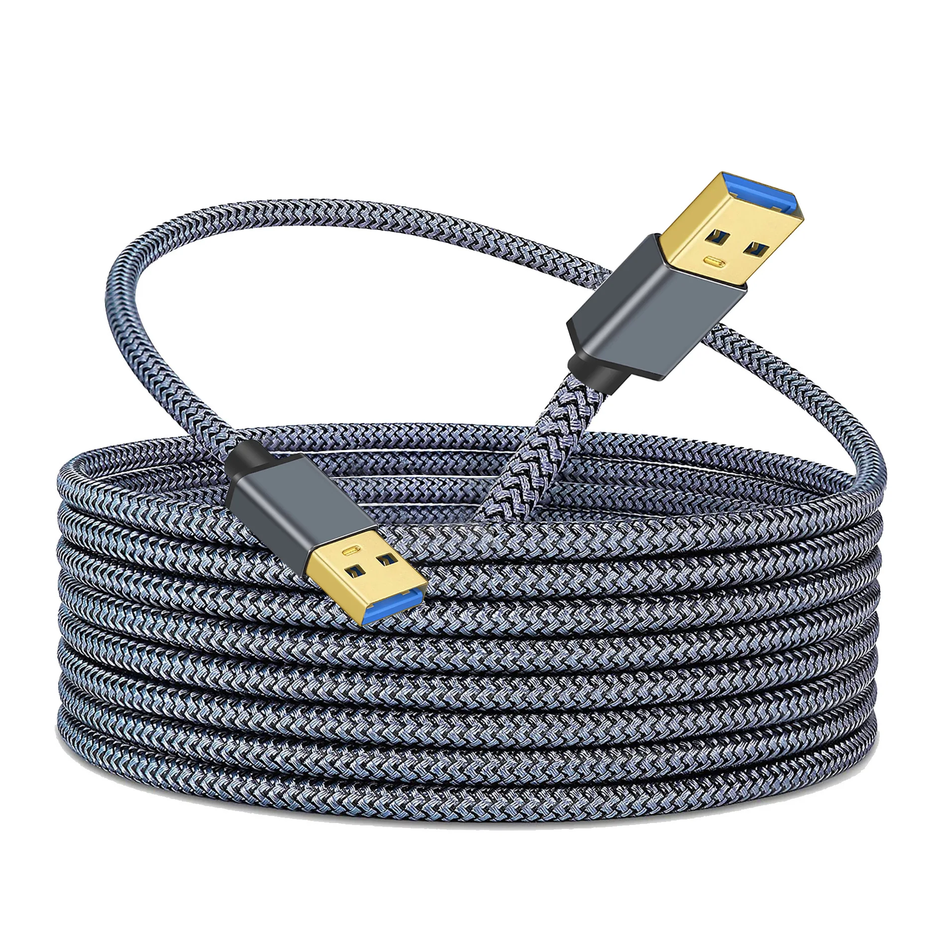 

Кабель USB 3,0 A-A Male, USB кабель «Папа-папа» двойной USB-шнур, совместимый с Корпусами жестких дисков, DVD-плеером, ноутбуком