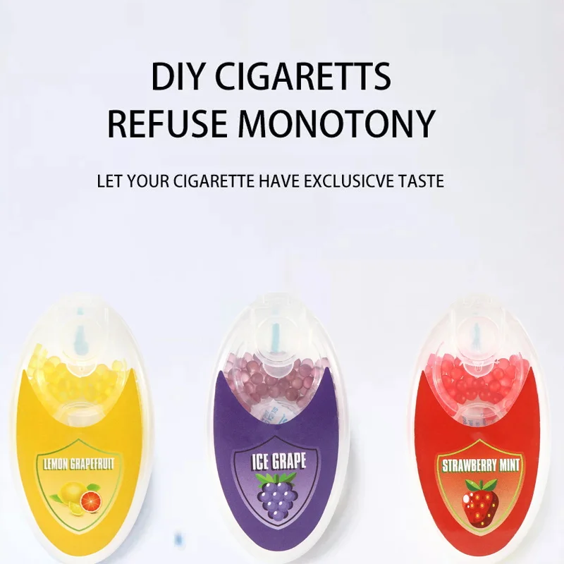 Cigarette Click Capsules Popping Balls Cigarettes Menthol Capsules Applicator Smoker Accessories 100Pcs Popping Beads