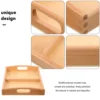 Early Childhood Education Tray Serving Wooden Plates Blank Trays Baby for Crafts 4