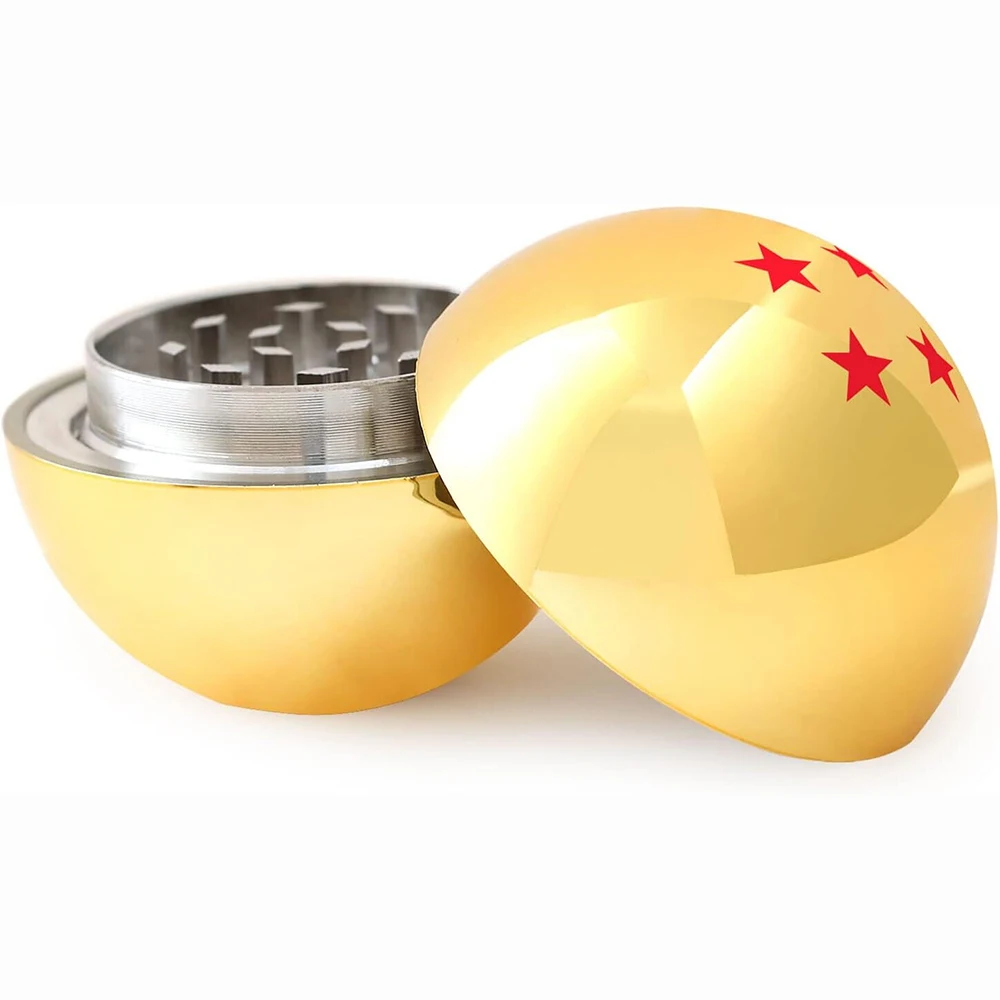 Palle Poke Man Ball Grinder 50Mm 3 Strati Herb Mill Crusher Cigar Tobacco Grinder Crusher Yellow Smoking Pipe
