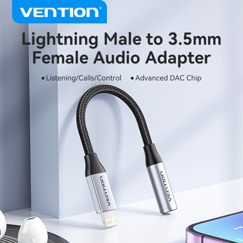 Vention Adapter for iPhone DAC Lightning to OMTP Headphone