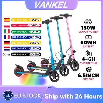 Vankel S32 Scooter elettrico per bambini da 6,5", scooter elettrico pieghevole per bambini, motore da 150 W, auto elettrica a batteria da 60 Wh per ragazzi e ragazze 1