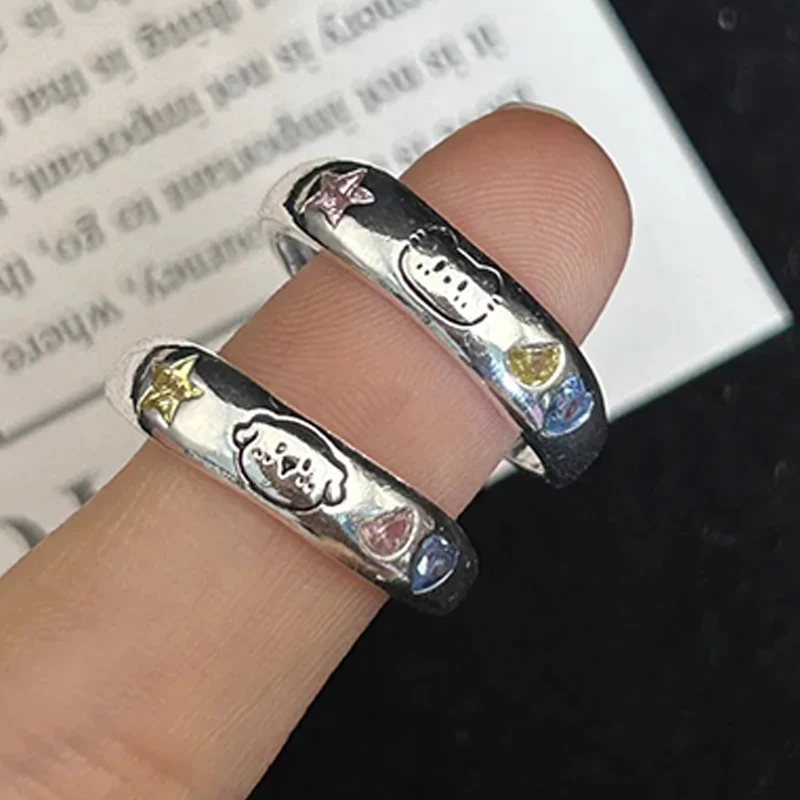 Love Ring Gucci Couple Rings Trademark Ring With Heart Pendant In