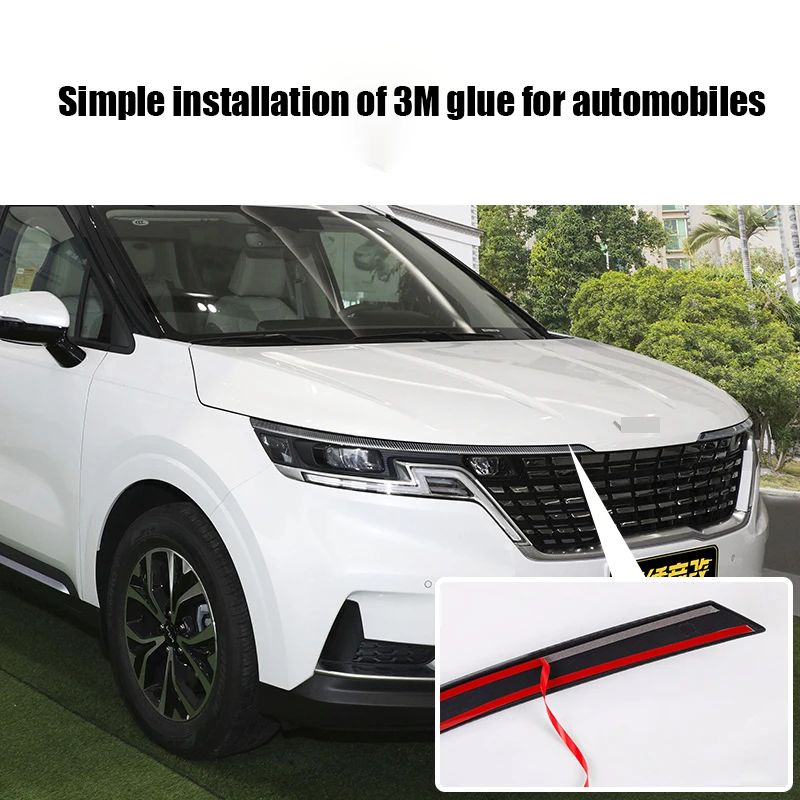 

headlight eyebrow ABS decoration bright black modified exterior upgrade accessories for Kia Carnival Sedona KA4 2021 2022