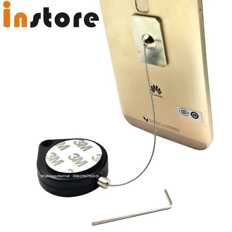 50 pcs Digital Merchandise Drop-Shaped Retractable Anti-Theft Recoiler For Purchase Security Install By 3M Adhesive Tape