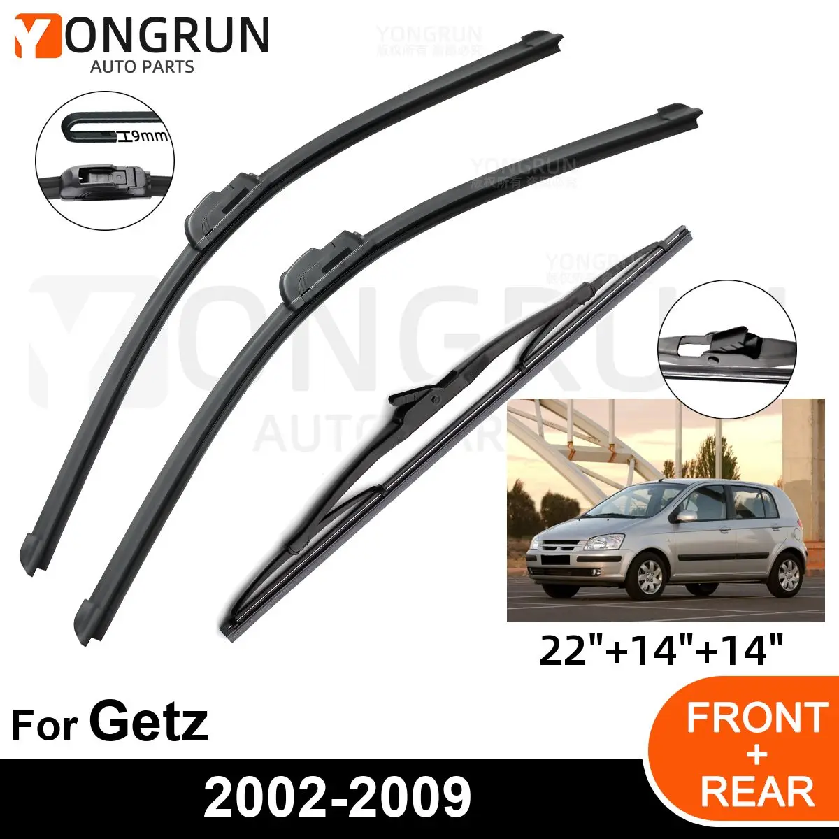 

Щетка стеклоочистителя для Hyundai Getz 2002-2009, 3 шт.