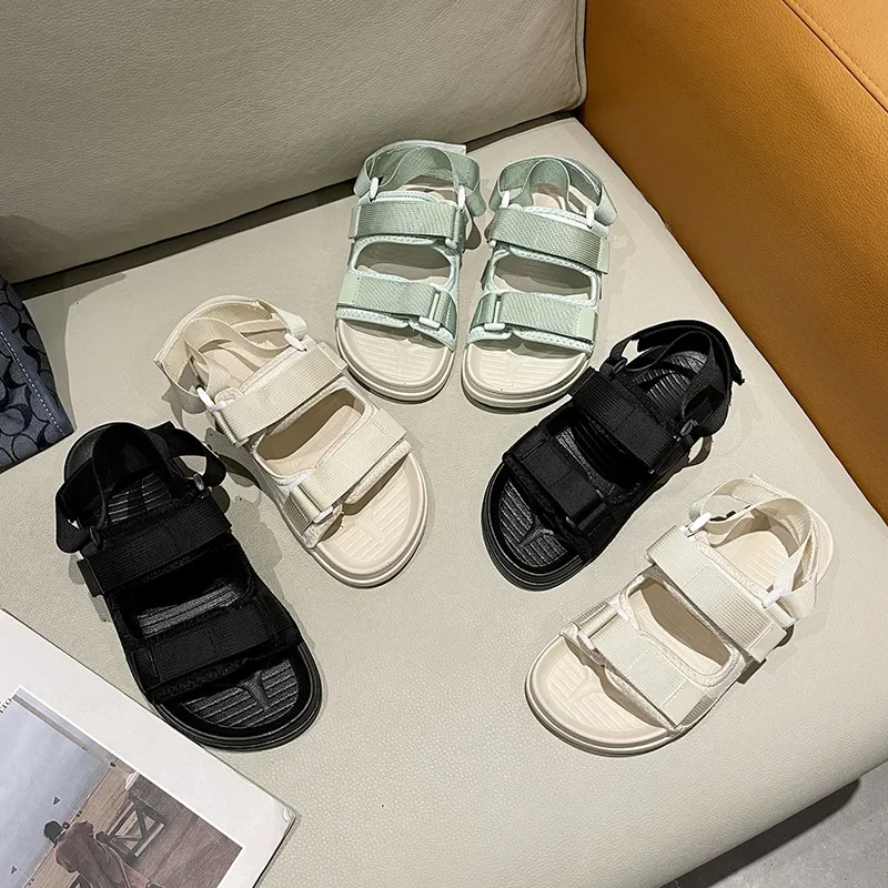 Sandals Female New Summer Outwear Beach Shoes Student Flat Bottom Fashion Versatile Fashion Sandals for Men Sandal Shoe