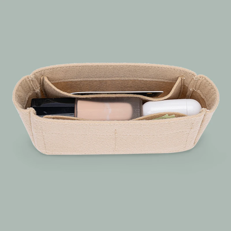 For Classic Handbag CF Flap Felt Cloth Insert Organizer Makeup Bag Travel Inner Purse Portable Cosmetic Bags