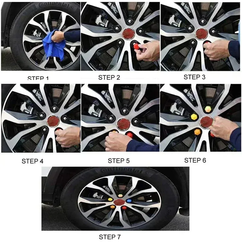 Car Wheel Nut Bolt Covers - Black Plastic Anti-Dust Tire Accessories (20/80 Pieces)