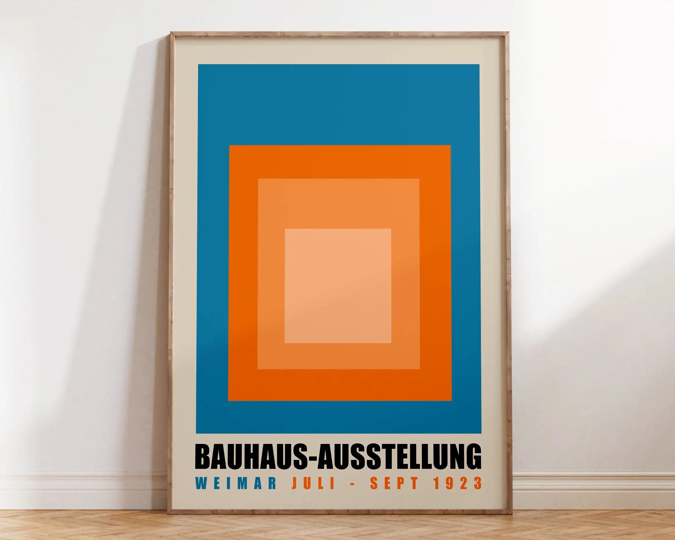 Modernist Bauhaus Geometric Canvas Poster Retro Mid Century Home Decor Wall Art