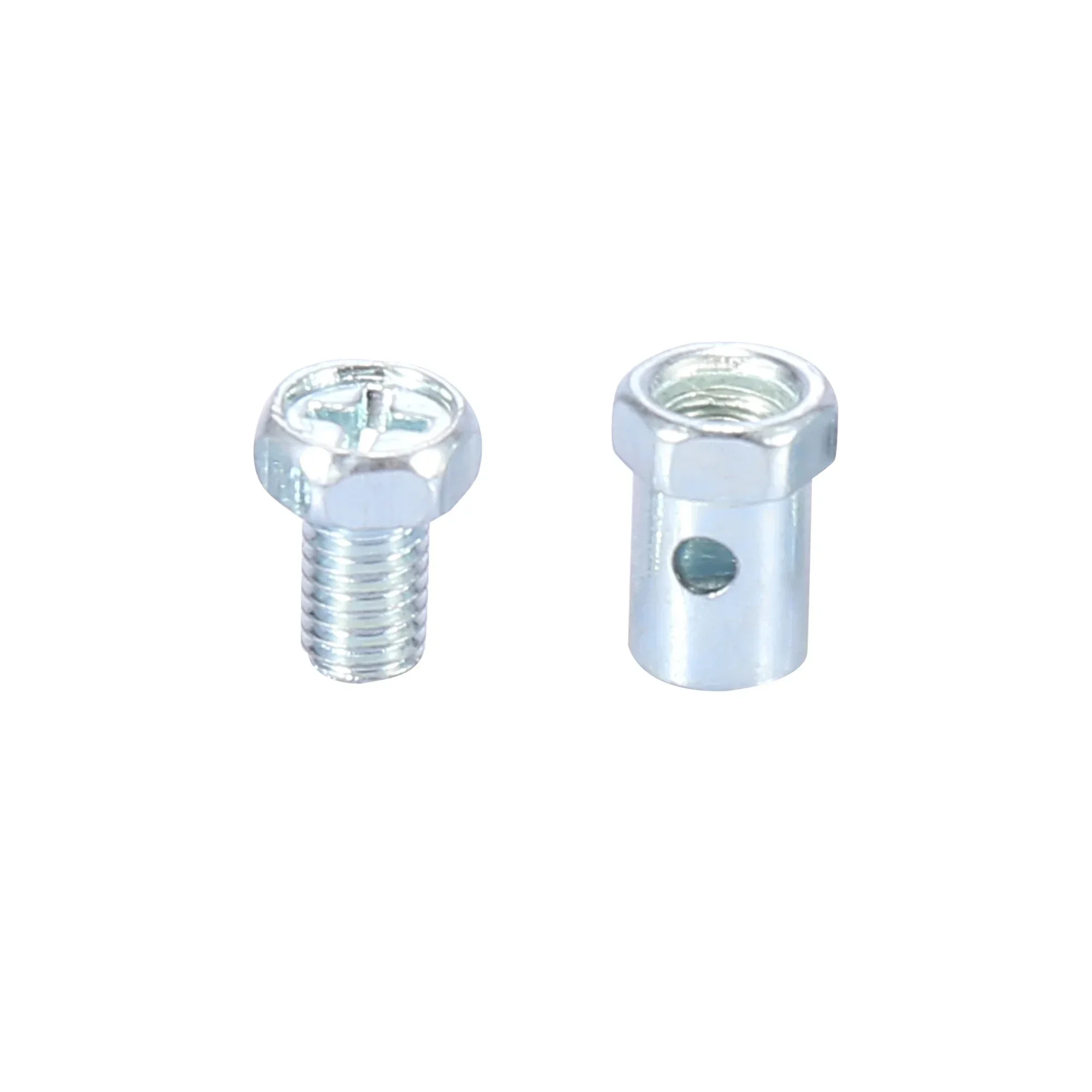 Silver Tone Metal Motorcycle Brake Cable Wire Solderless Nipple Screw