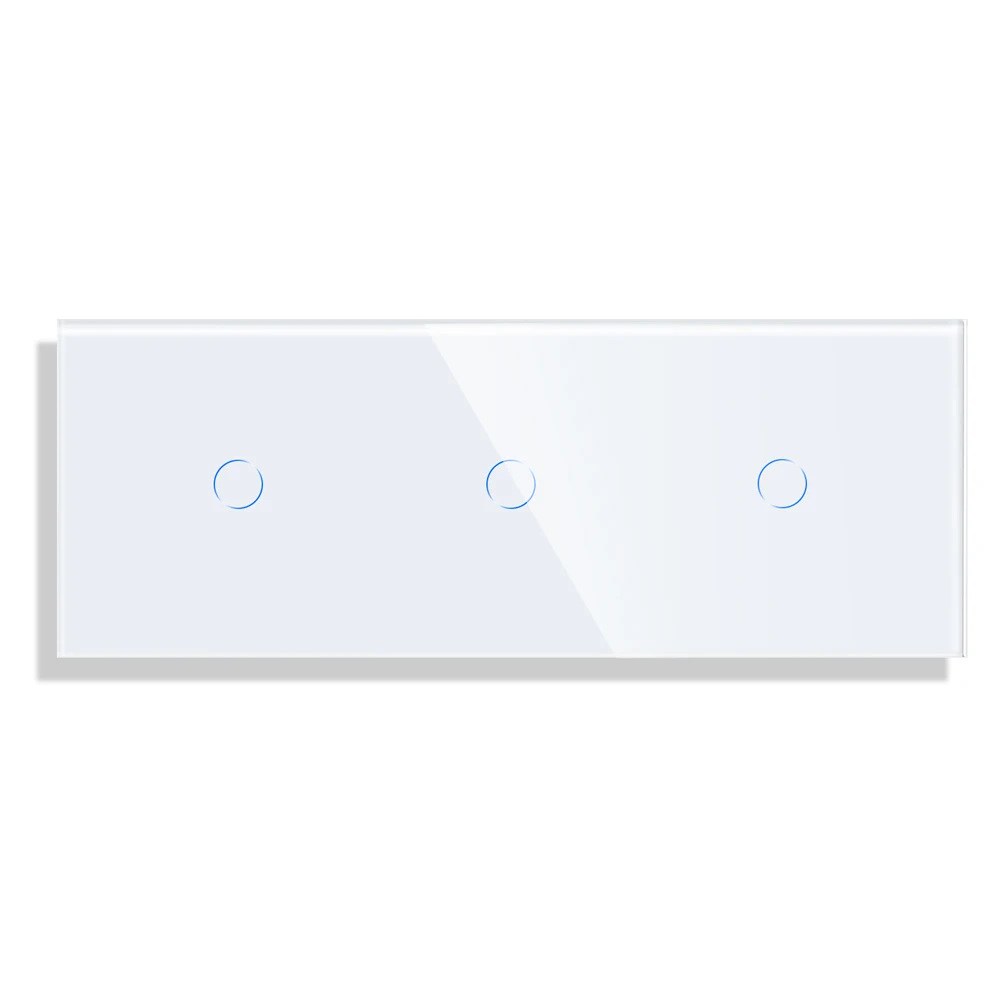 Triple gang touch sensor switch panel 86*229mm can match with touch switch function part smart wall switch wall touch switch socket