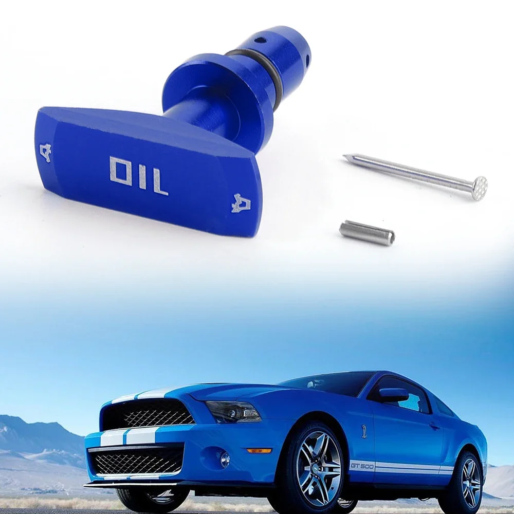Universal Car Oil Dipstick Pull Handle Engine Oil Pullhandle Aluminum Billet Brand New Automobile Replacement Decoration 5
