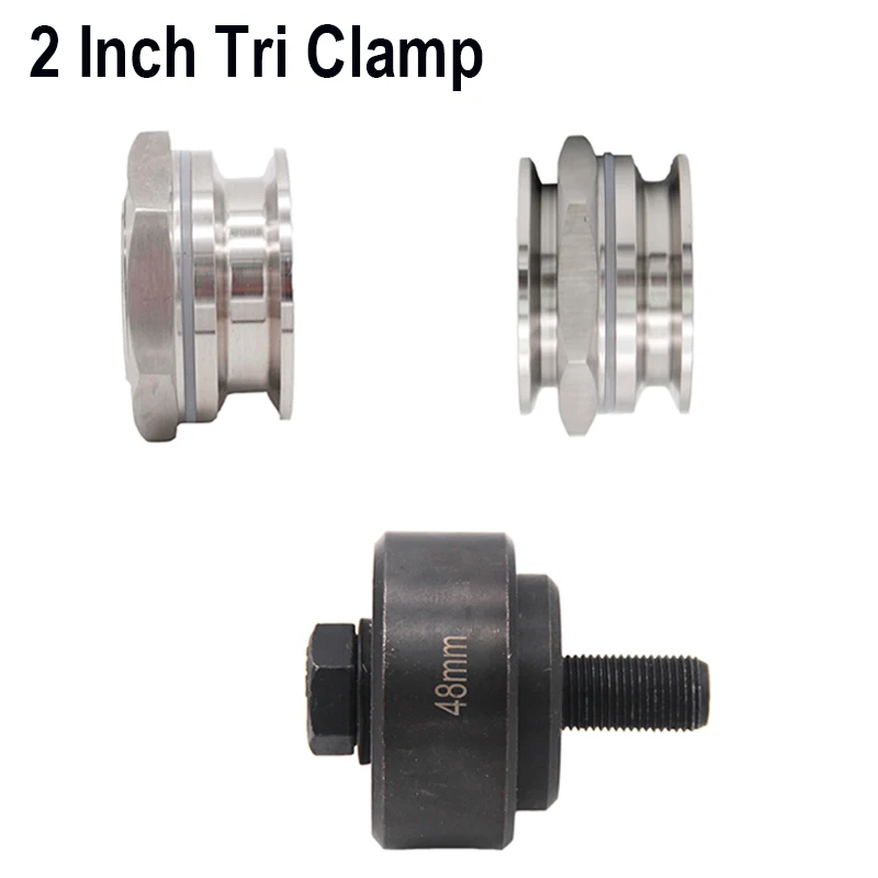 Cocktail Accessories Kettle Retrofit Part Weldless Bulkhead 2inch Tri Clamp 304 Stainless Steel Double TC 48mm Hole Required