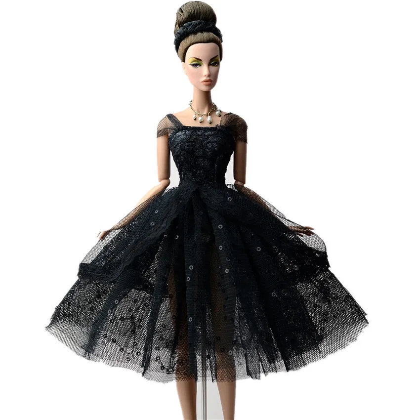Elegant Lace Doll Outfit Collection - Fashionable Dresses and Accessories