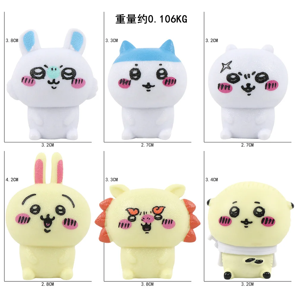 5/6pcs Sanrio Cinnamoroll 개 피규어 장난감 Kawaii 미니 그림 Kurumi 내 멜로디 인형 케이크 장식 장식 아이 크리스마스 선물