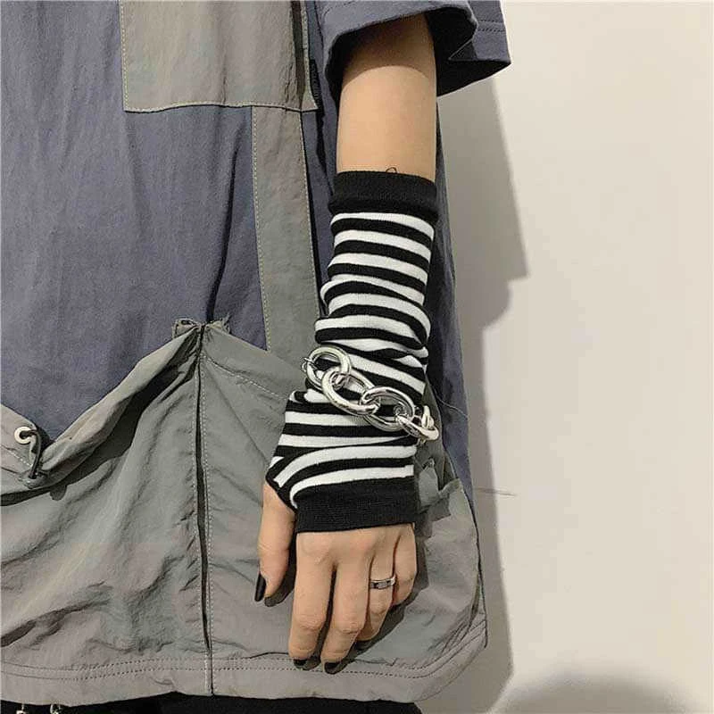 Anime Gloves Cosplay Darkly Ninja Mitten Oversleeve Man Women Fashion Sun Block Keep Warm Cuff Lolita Fingerless Arm Warmers fingerless gloves