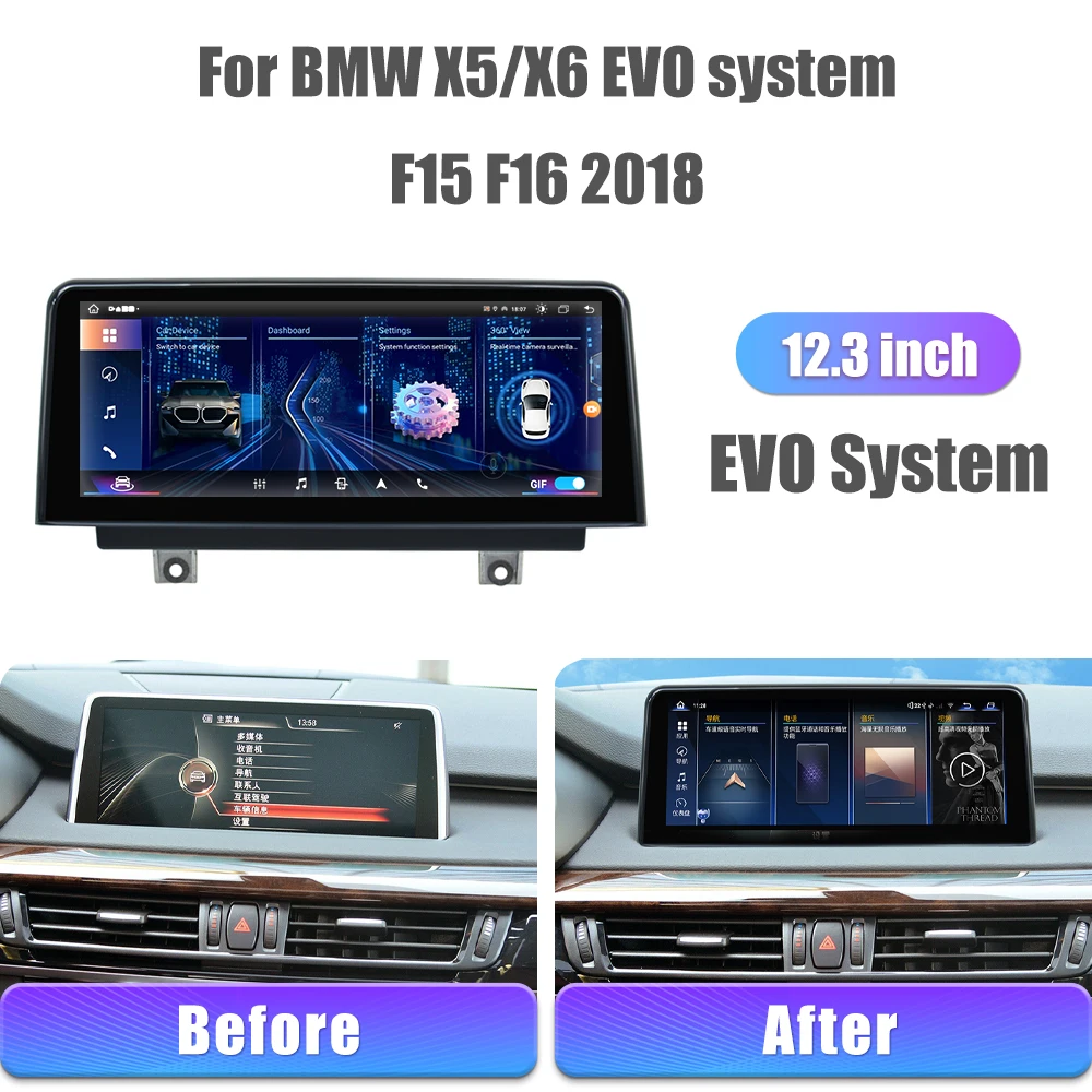 LCD Digital Dashboard Cluster Panel Cockpit Voor For BMW X5 X6 (NBT EVO system) F15 16 2014- Car Radio Android 13.0 Player