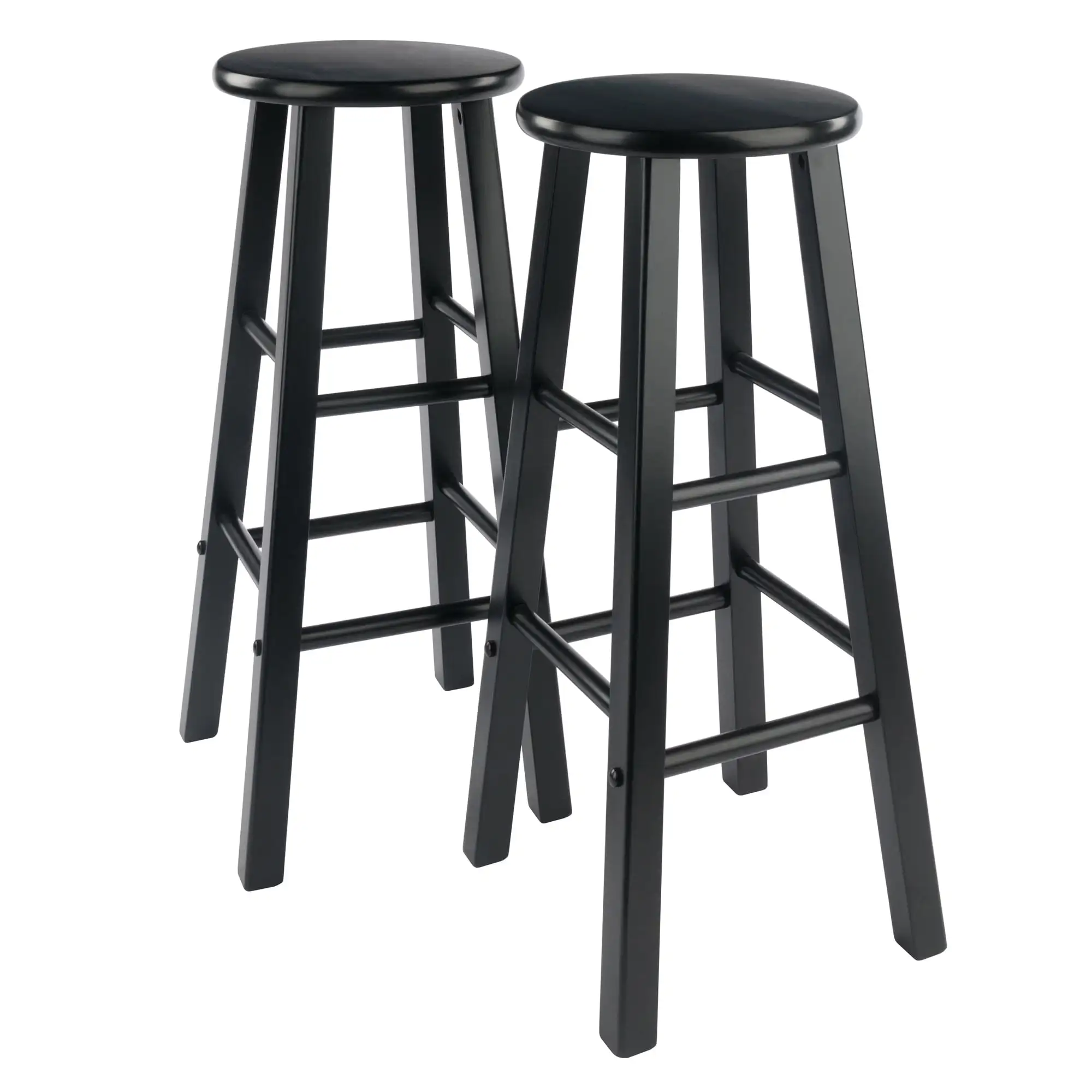 

Winsome Wood Element 2-Pc 29" Bar Stool Set Black Finish