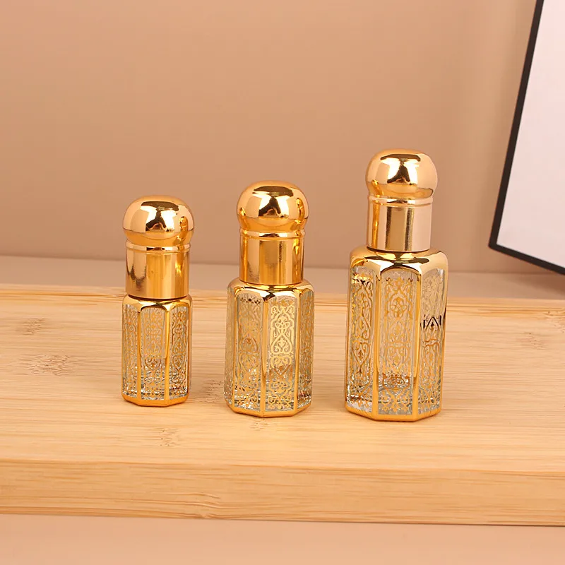 3ml/6ml/12ml Luxury Colored Glass Essential Oil Bottles – Electroplated Carved Design w... - SKU EBGS1111 - UGI Packaging