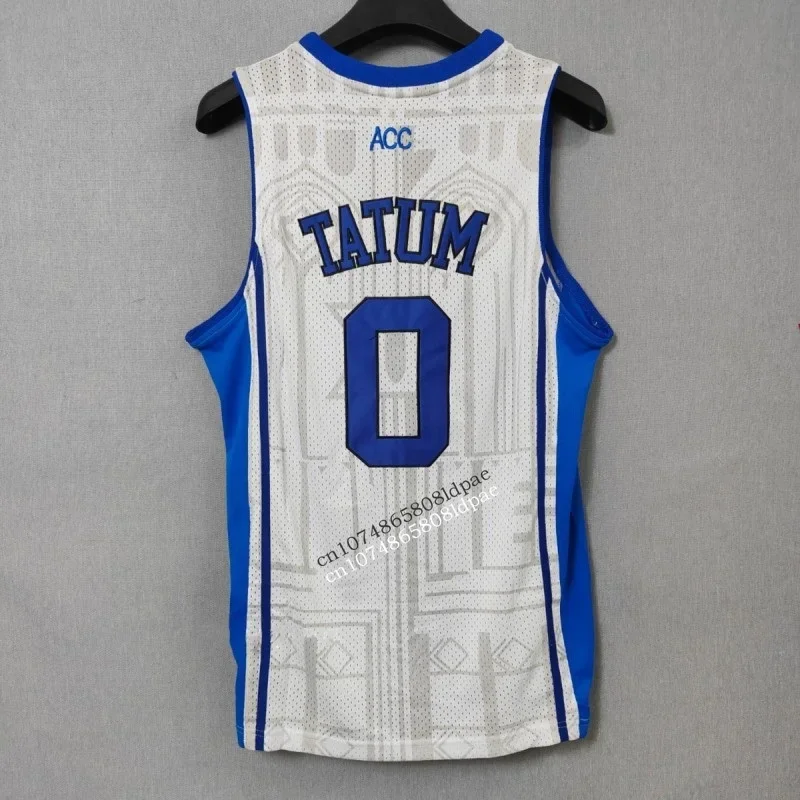 Basketball Jersey Men Women Oversize 0 Tatum Duke University Embroidery Sewing Breathable Sports High Street Hip Hop Sportswear