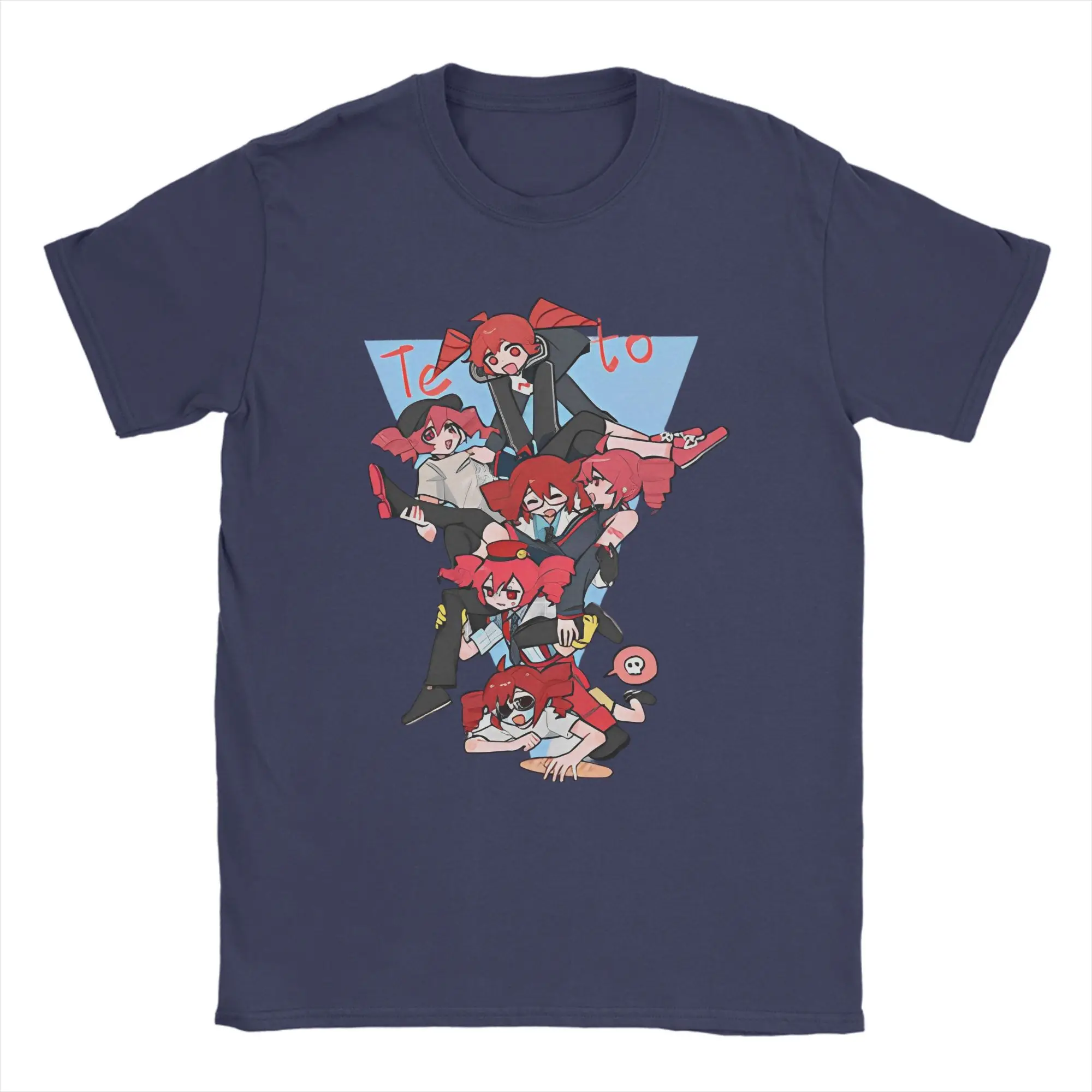 Kasane Teto Anime Oversized Cotton Crewneck T-Shirt - Hipster Streetwear Short Sleeve Beach Top