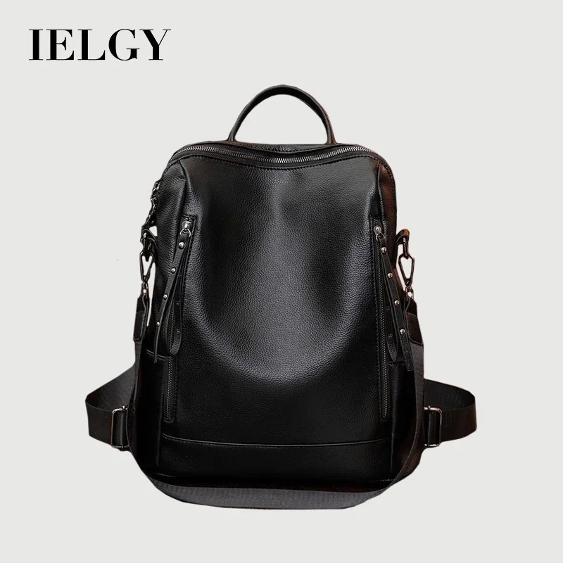 Женский простой удобный дорожный рюкзак из мягкой кожи в Корейском стиле